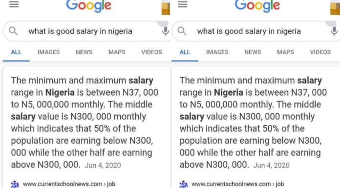 Salary in Nigeria