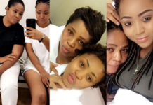 Regina Daniels and mother