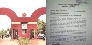 Auchi Poly bans cars belonging to students from entering campus