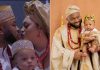 PHOTOS: Tonto Dikeh's Ex, Churchill and bride Rosy Meurer show son's face for the first time