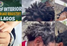 VIDEO: Marriage registrar refuses to wed Lagos couple because of groom's dreadlocks