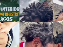 VIDEO: Marriage registrar refuses to wed Lagos couple because of groom's dreadlocks