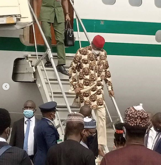 Buhari arrives Imo state