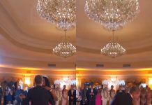 VIDEO: Couple suffer embarrassing fall during first dance at their wedding