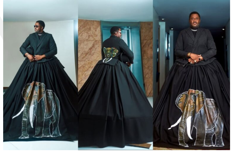 Nigerian's can't get over Desmond Elliot's "Elephant King" AMVCA outfit