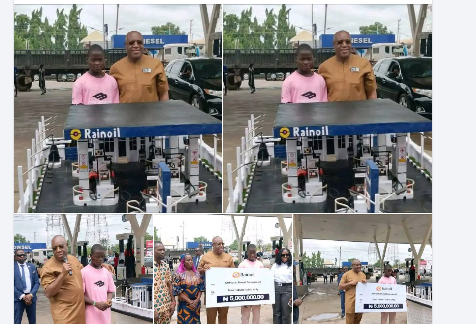 Rainoil gifts Ebonyi teen 5 million, scholarship for designing station prototype