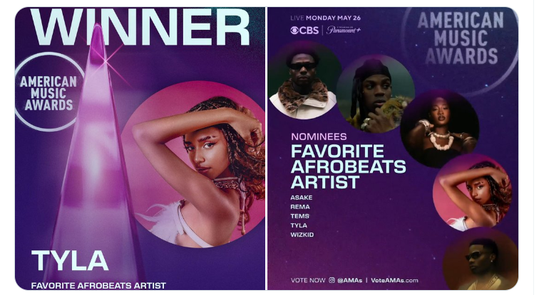 Fans of Wizkid, Asake, others cry as Tyla wins Afrobeats artiste of the year award
