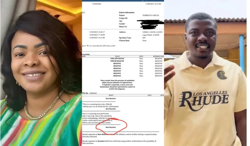 Dayo Amusa shares HIV test result, as she reveals status of her beff with TokToker