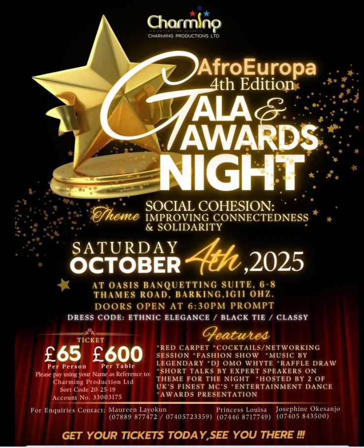 4TH EDITION AFROEUROPA GALA & AWARDS NIGHT!