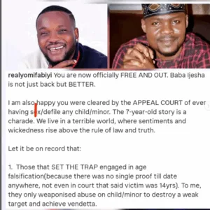 Yomi Fabiyi Speaks After Baba Ijesha’s Release, Makes New Allegations About Case Handling