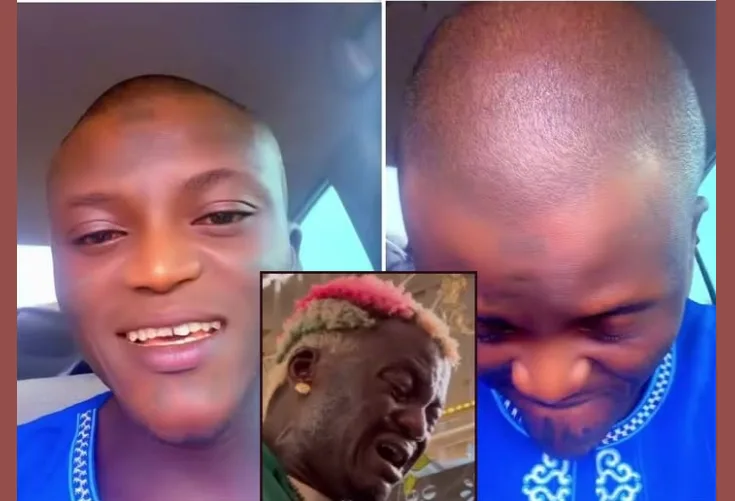 Singer Portable Shaves Off Coloured Hair After Release on Bail