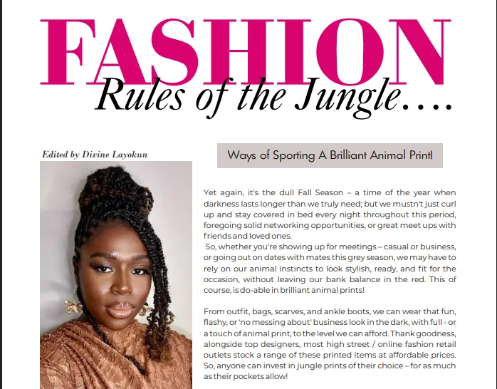 Charming Magazine Issue 10: Fashion Rules of the Jungle