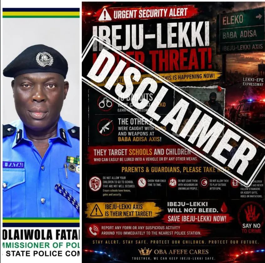 Lagos police denies reports of bandits invasion in Ibeji Lekku, other communities